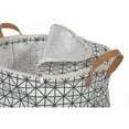 thumbnail image 2 of Maison Concepts Round Fabric Hamper With Zipper Lid (Checkered Tiles) (15.75L X 15.75W X 19.7H), 2 of 2