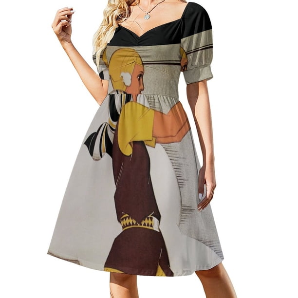 Vestido de manga corta estilo golfista, estilo flapper, estilo francés vintage, para fiesta de graduación, elegante.