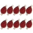 thumbnail image 3 of Water Drop Pendant Crystal for Necklace Making 10Pcs Red Double Hook, 3 of 4