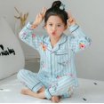 thumbnail image 1 of Conjuntos de pijama de manga larga para niños, cárdigans finos para el hogar, ropa de dormir de algodón con bolsillos para Navidad y otoño, 1 of 2