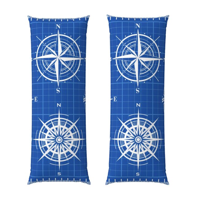 Fotbe Compass Funda para Almohada Corporal con Diseño, Funda de Microfibra Ultrasuave de 20x54 Pulgadas, Ropa de Cama Elegante