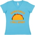 thumbnail image 3 of Inktastic Tacos Fall Apart Women's V-Neck T-Shirt, 3 of 5