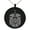 Black, variant on Stainless Steel Dragon Knot Skuld's Net Viking Rune Engraved Small Medallion Circle Charm Pendant Necklace