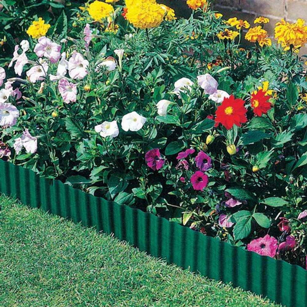 Invisible 20 m, Green All4Gardener Flexible Plastic Lawn Edging Min 30 Years Lifespan Very Good to Workman - Robust Stay-in-Place Design Flower Bed Edging Made from 100% Recycled Plastic