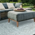 thumbnail image 4 of Superior Two-Toned Braided Indoor/ Outdoor Area Rug, Lagoon Breeze/ White, 6' x 9', 4 of 7