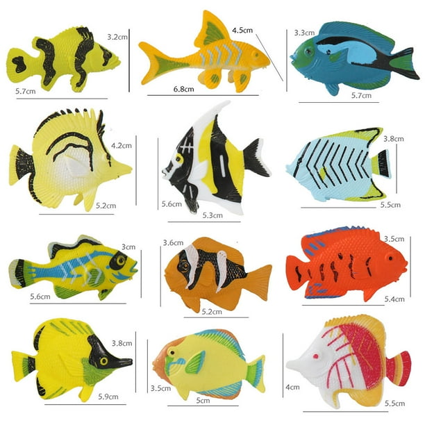 Juego de 64 piezas de juguetes de animales marinos del océano, figuras realistas de vida submarina, juguetes de baño, regalos de fiesta, juguetes para niños y niñas