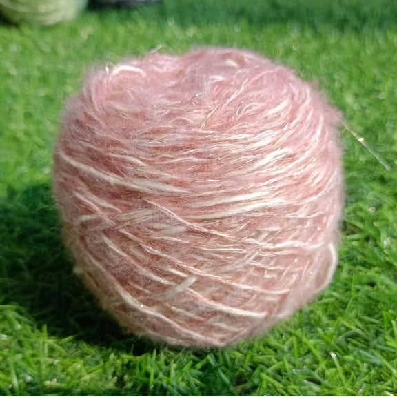 Zhuge Soft Plush Wool-Acrylic Fancy Loop Metallic Thread Yarn, Premium Fiber for Crochet, Knitting & Handcraft Projects(50g，A89)