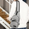 thumbnail image 6 of Bag Chest Pack Shoulder Bag Mens Outdoor Sports Causal Daypack - Gray, 33x16x8cm, 6 of 8