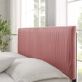 thumbnail image 5 of Platform Bed Frame, Queen Size, Velvet, Pink, Modern Contemporary Urban Design, Bedroom Master Guest Suite, 5 of 10