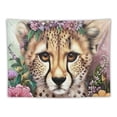 thumbnail image 5 of Orinice Cheetah Flowers Artist Tapestry Wall Hanging Unique Style Graphic Tapestries Home Wall Decor Art for Living Room Bedroom Apartment Farmhouse Dorm Wall Art Tapestry Wall Hanging 50x40inch, 5 of 6