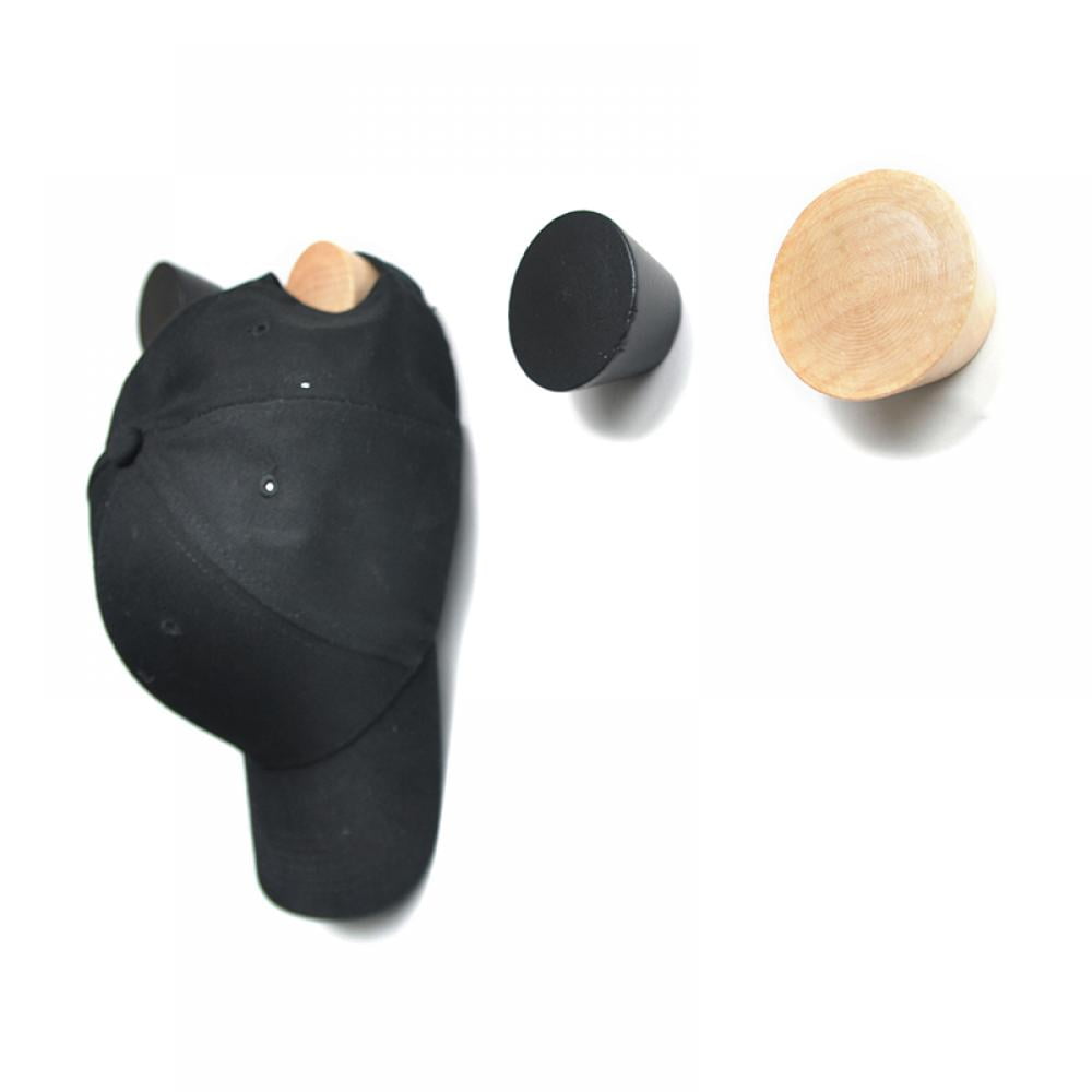 TINKER Solid Wood Hook Round Simple Wooden Plug Wall Coat Hat Hook Log