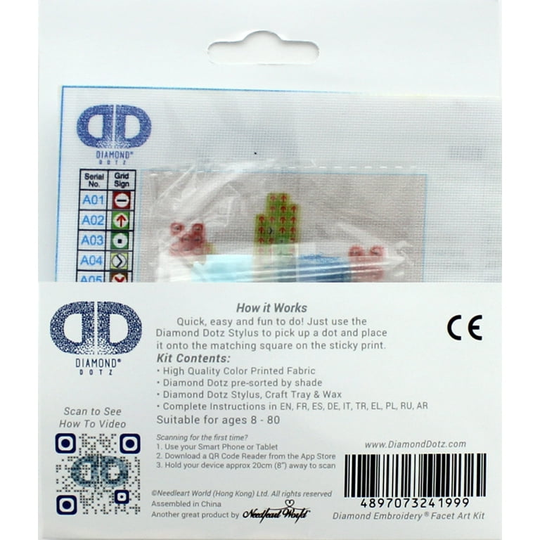 Diamond DOTZ 5d Embroidery FACET Art Kit Round Facets Boxed Beam