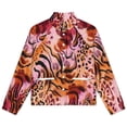 thumbnail image 4 of Jackets for Women Winter Coat Jackets Flannel Stand Collar Jacket(Abstract Animal Print Textile,Size:S-4XL), 4 of 7