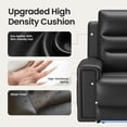 thumbnail image 5 of COLAMY Electric Power Recliner Chair with Triple Motor, Adjustable Power Headrest and Lumbar Support, Heavy Duty Home Theater Seating with LED, USB Type-C Ports, Storage, Black, 5 of 12