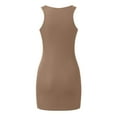 thumbnail image 4 of SHITINN Women's Mini Dress Summer Tank Dress Ribbed Crew Neck Sleeveless Basic Bodycon Mini Dresses 5 Way Bra Girl Tops Tops in Women Fitted Crop Top Knit Top Women 3x plus Top Bandage Top for Women, 4 of 4