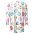 thumbnail image 5 of Womens Blouses Dressy Casual Summer,Easter Shirts for Women Cute Bunny Print Tops 3/4 Sleeve Casual Crewneck Pullover Holiday Blouses, 5 of 6