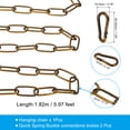 thumbnail image 2 of Uxcell 6 Feet Gold Bronze Finish Lighting Hanging Chain, Metal Looping Chain for Hanging Plant Pendant Light Fixture, 2 of 7