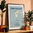 thumbnail image 3 of John Collins - England United Kingdom Illustration Cocktail Lemon Modern Art Kitchen Decor Typography Fruit Bar Black Framed Wall Art Print 20 x 30 inches, 3 of 8