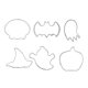 thumbnail image 1 of Juego de moldes de galleta de fantasma de calabaza de Halloween para hornear moldes de acero inoxidable para hornear dulces, barra de cocina G,11 Feliz Sencillez, 1 of 5