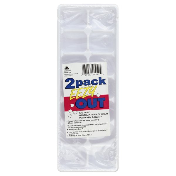 Arrow Home Products Easy Out Ice Cube Tray 2 Pack Walmart Com