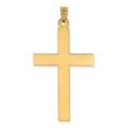 thumbnail image 4 of 14k Yellow Gold Laser Etched Cross Charm Pendant, 4 of 4