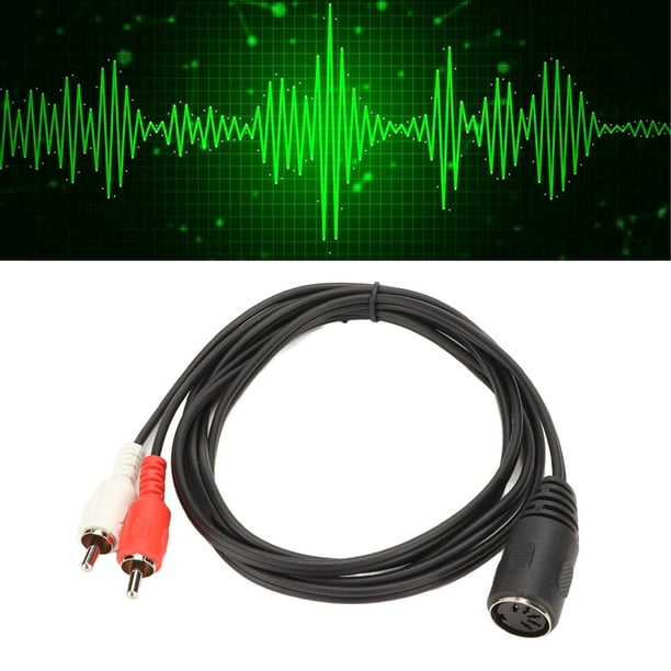 Câble Adaptateur Audio, Flexible 5 Broches DIN Femelle à 2 Câbles Mâles  Améliorer la Clarté du Signal 4.9ft pour Lecteur CD 