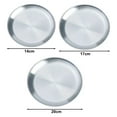 thumbnail image 5 of Sunjoy Tech Stainless Steel Dinner Plates Round Thickened Salad Plates Home Kitchen BBQ Salad Serving Plate Tablewear, 5 of 7