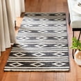 thumbnail image 3 of SAFAVIEH Micro-Loop Briony Diamond Striped Wool Area Rug, Charcoal/Ivory, 2'6" x 5', 3 of 10