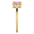 thumbnail image 3 of Clara Pucci 14K Yellow Gold Solid Gold Pink Solitaire Anniversary Ring for Women - 1 cttw Oval Cut, 3 of 7