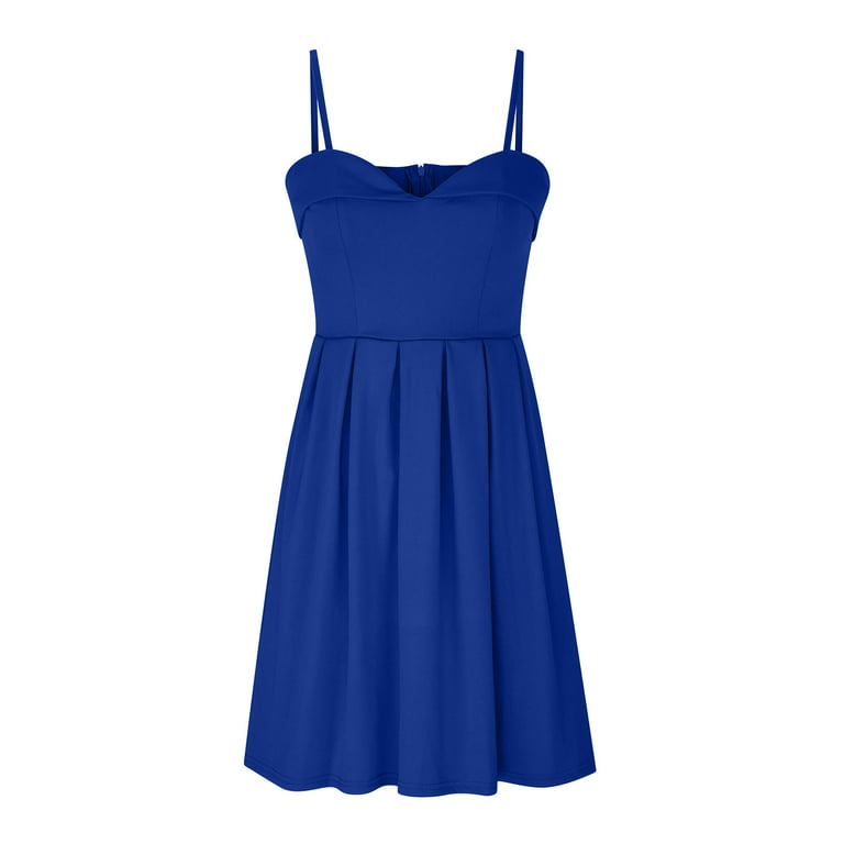 JWZUY Women's Solid Color Bra Off Shoulder Dress Waist Pleated Dress Dress  Large Swing Ball Dress Orange XL 