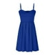 thumbnail image 4 of ICHUANYI Clearance Women's Solid Color Bra Off Shoulder Dress Waist Pleated Dress Dress Large Ball Dress(Blue, L) ICHUANYI WER2023081503802, 4 of 6