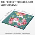 thumbnail image 3 of Double Toggle Switch Cover/Pioneer Floral Two Gang Light Switch Wall Plate,Size 2-Gang 4.5" x 4.6”, Polycarbonate Thermoplastic,Home Decor for Kitchen Living Room Bedroom Decorate, 3 of 6