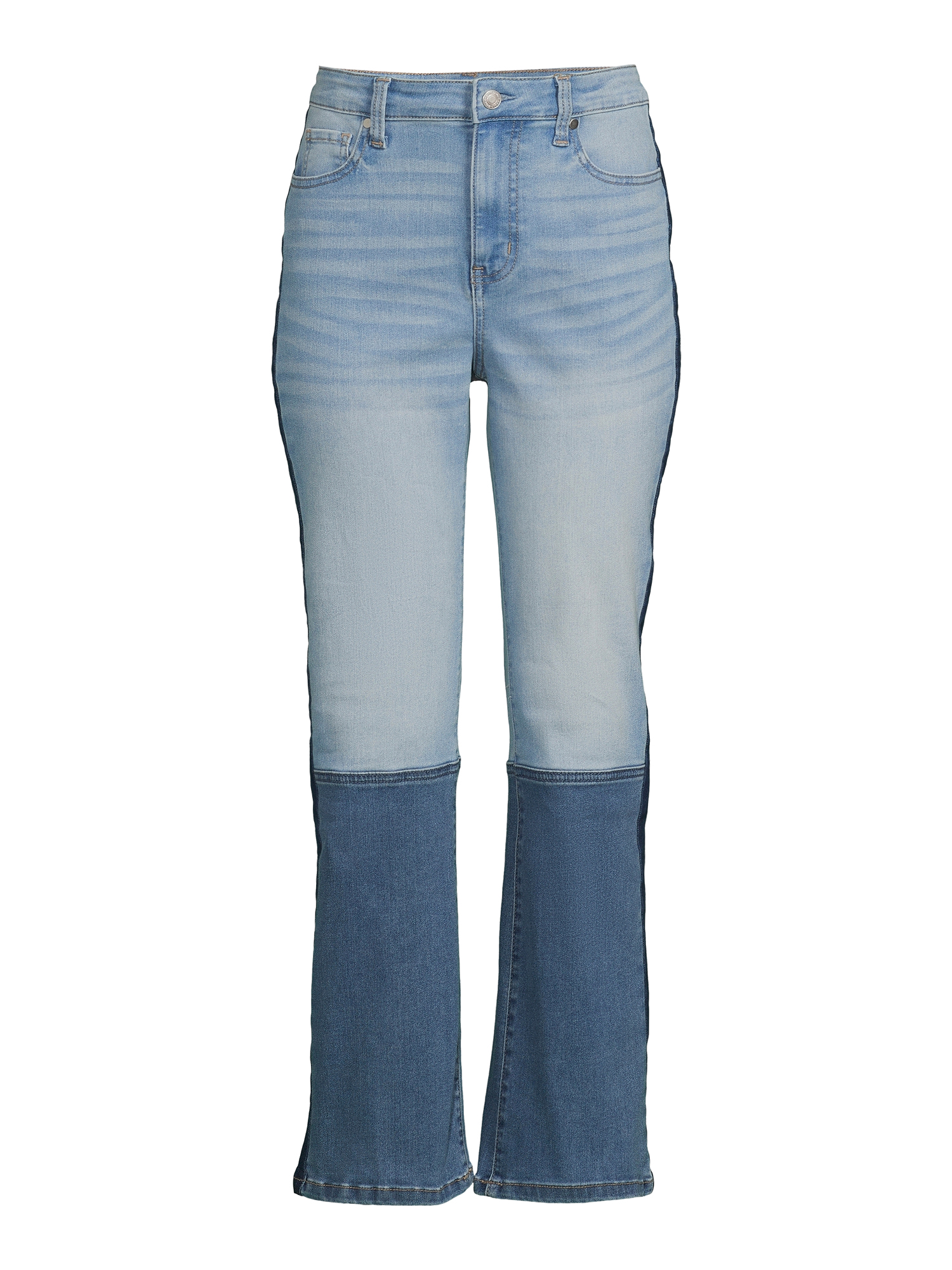 Time and Tru Women's Colorblocked Bootcut Jeans - image 2 of 6