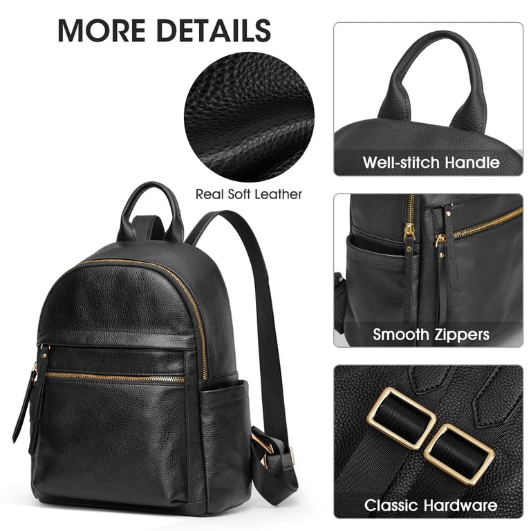 Genuine Leather Backpack for Women Large Soft Laptop Daypack Travel Amazon.com: Lakshigo Genuine Leather Laptop Backpack for Men  main image 2