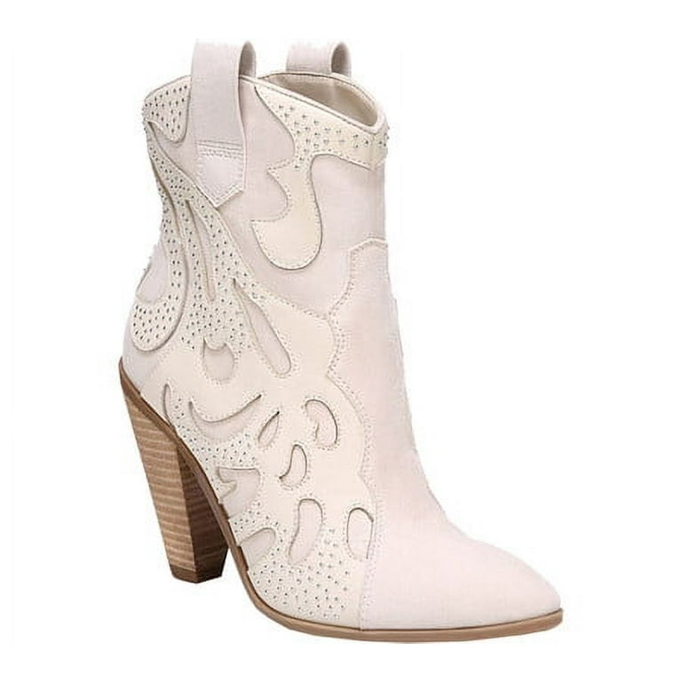 Carlos by Carlos Santana Sterling Cowboy Boots Winter White 6.5 US 36.5 EU Walmart