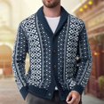 thumbnail image 2 of uikmnh Men's Fall/winter Geometric Pattern Knit Sweater Jacket,Mens Sweater,Size 3XL, 2 of 6