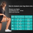 thumbnail image 2 of 1 Pair Full Leg Compression Sleeve for Men & Women, Long Knee Brace Sleeve for Basketball, Arthritis Cycling Sport, 2 of 7