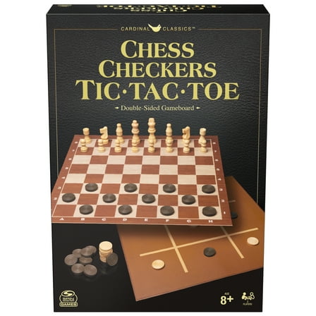 Spin Master Games, Chess Checkers and Tic-Tac-Toe Set, for Ages 6 and up