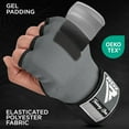 thumbnail image 5 of RDX Gel Boxing Hand Wraps Inner Gloves Men Women, Quick 100cm Long Wrist Straps, Elasticated Padded Fist Under Mitts Protection, Muay Thai MMA Kickboxing Martial Arts, 5 of 6