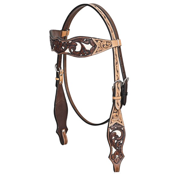 HILASON Western Horse Headstall American Leather Brown