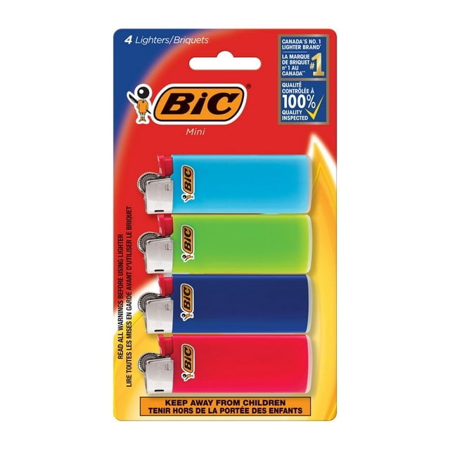 BIC® Mini Briquets de Poche, Lot de 4