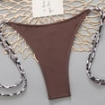 thumbnail image 3 of Dresfit Simple Two Piece Swimsuit for Women - Breathable Fabric Beach Set Brown S, 3 of 5