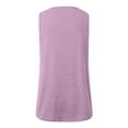 thumbnail image 3 of HXWCHs Women Workout Plain T Shirts Women's Solid Color Loose Fit Sports Vest Sleeveless Fitness Tank top for Running Training and Yoga S Purple, 3 of 3