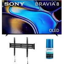 Sony K77XR80 77 Inch IMAX Enhanced Bravia OLED 4K HDR Google TV with a Walts TV FIXED-MOUNT-43-90 TV Mount for 43"-90" Compatible TVs and Walts HDTV Screen Cleaner Kit (2024)