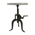 thumbnail image 5 of Pemberly Row Adjustable Crank Accent Table in Driftwood/Aged Iron, 5 of 7