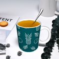 thumbnail image 5 of Yiaed Tropical Pineapple Print Ceramics Coffee,Large Handle Design,Extra Large Tea and Coffee Cup for Office and Home Mugs, 5 of 6