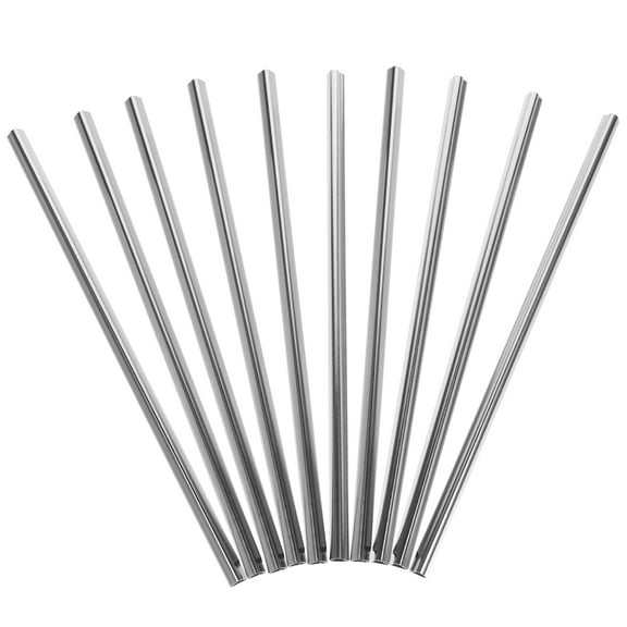 10 Pcs Straw Straws Stainless Steel Reusable Stirrers Practical Beverage Coffee Whisk