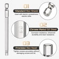 thumbnail image 5 of Uxcell H5.0 Hex Head Screwdriver Bit 5.0mm Metric Flat Tip 1/4" Hex Shank 100mm (4") Long Magnetic Hexagonal Screw Drill Bit Wrench Chrome Plated, 5 of 7