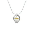 thumbnail image 2 of Delight Jewelry Silvertone Volleyball - Crown Gymnastics Ring Charm Necklace, 18", 2 of 4