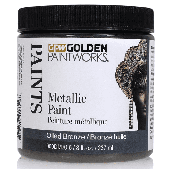 Golden Paintworks Metallic Paint, 8 ounce jar, Oiled Bronze (DM20-5)